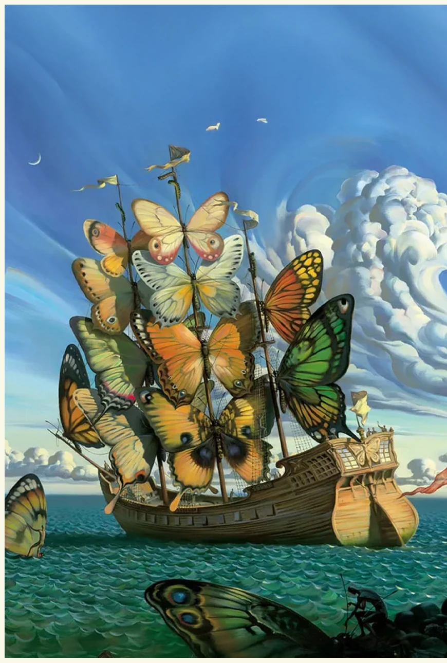 Departure of the Winged Ship by Vladimir Kush, 2000