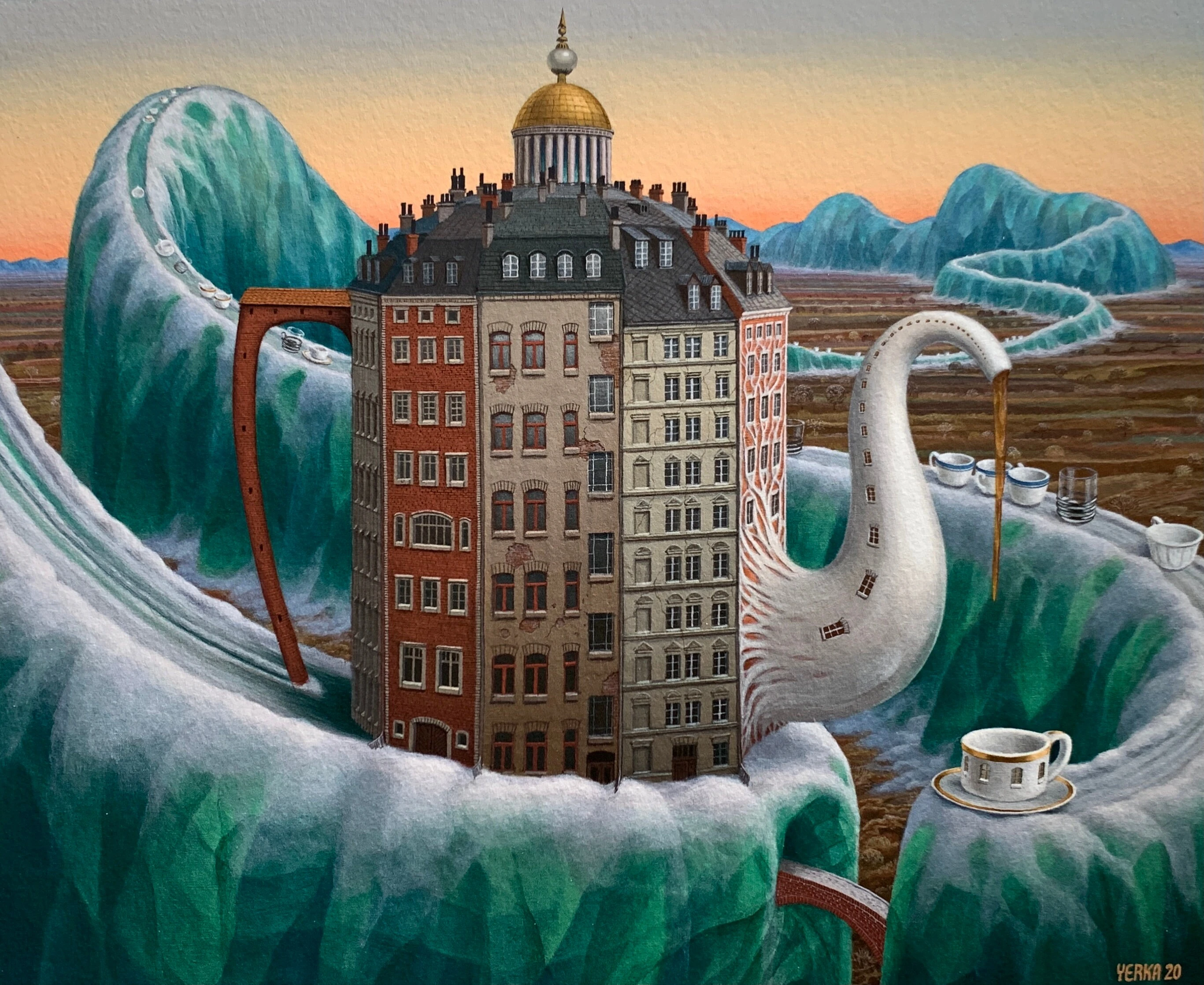 Cowan City by Jacek Yerka, 1993
