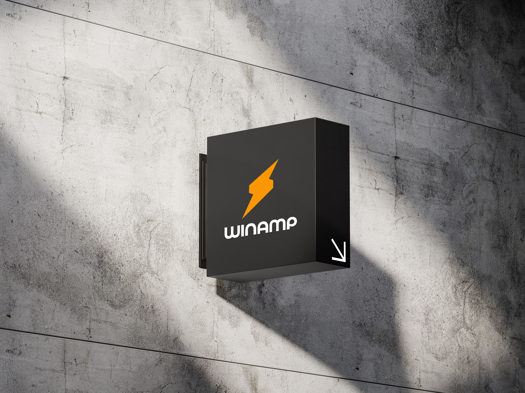 Winamp environmental wall sign