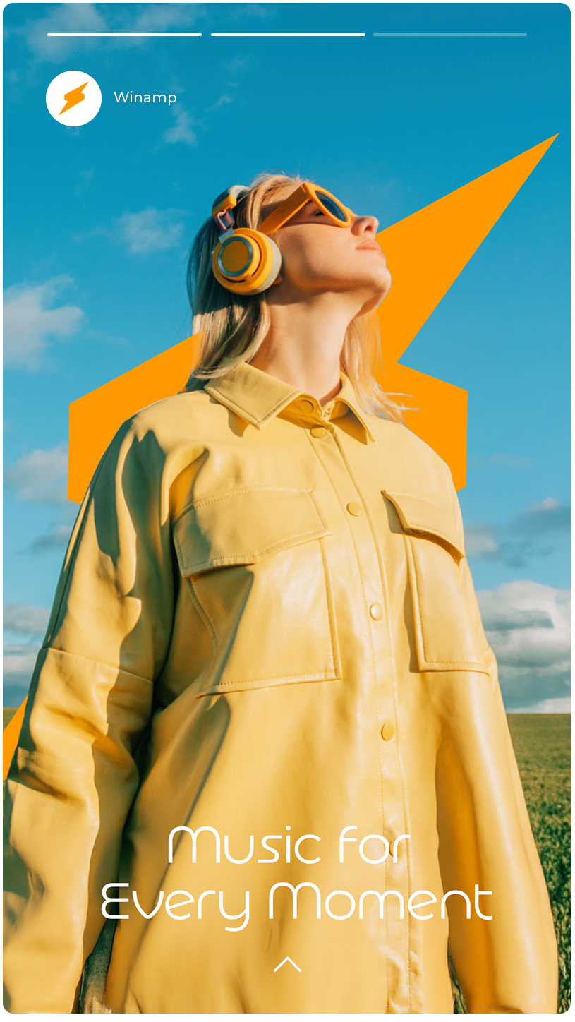 Winamp social story for every moment